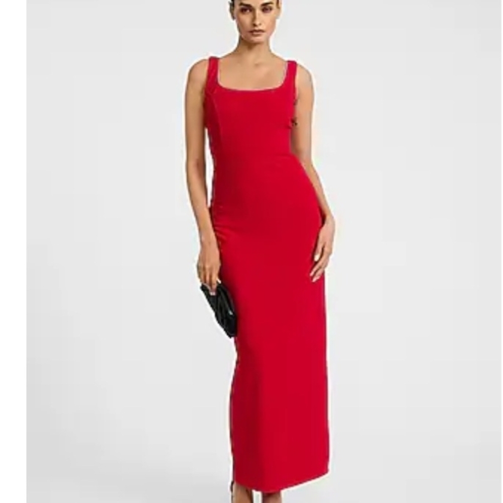 Beautiful and Sexy Evening Express Vibrant Red Maxi Dress